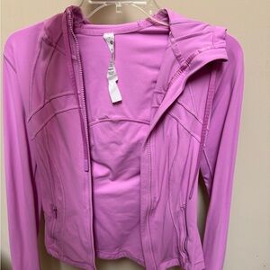Pink lululemon hooded define jacket